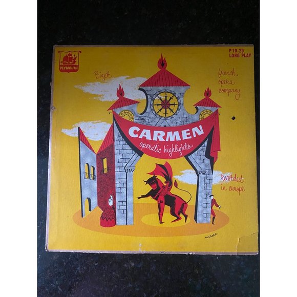 Carmen Operatic Highlights, Vintage 10" 33 1/3 RPM Records - Picture 1 of 9